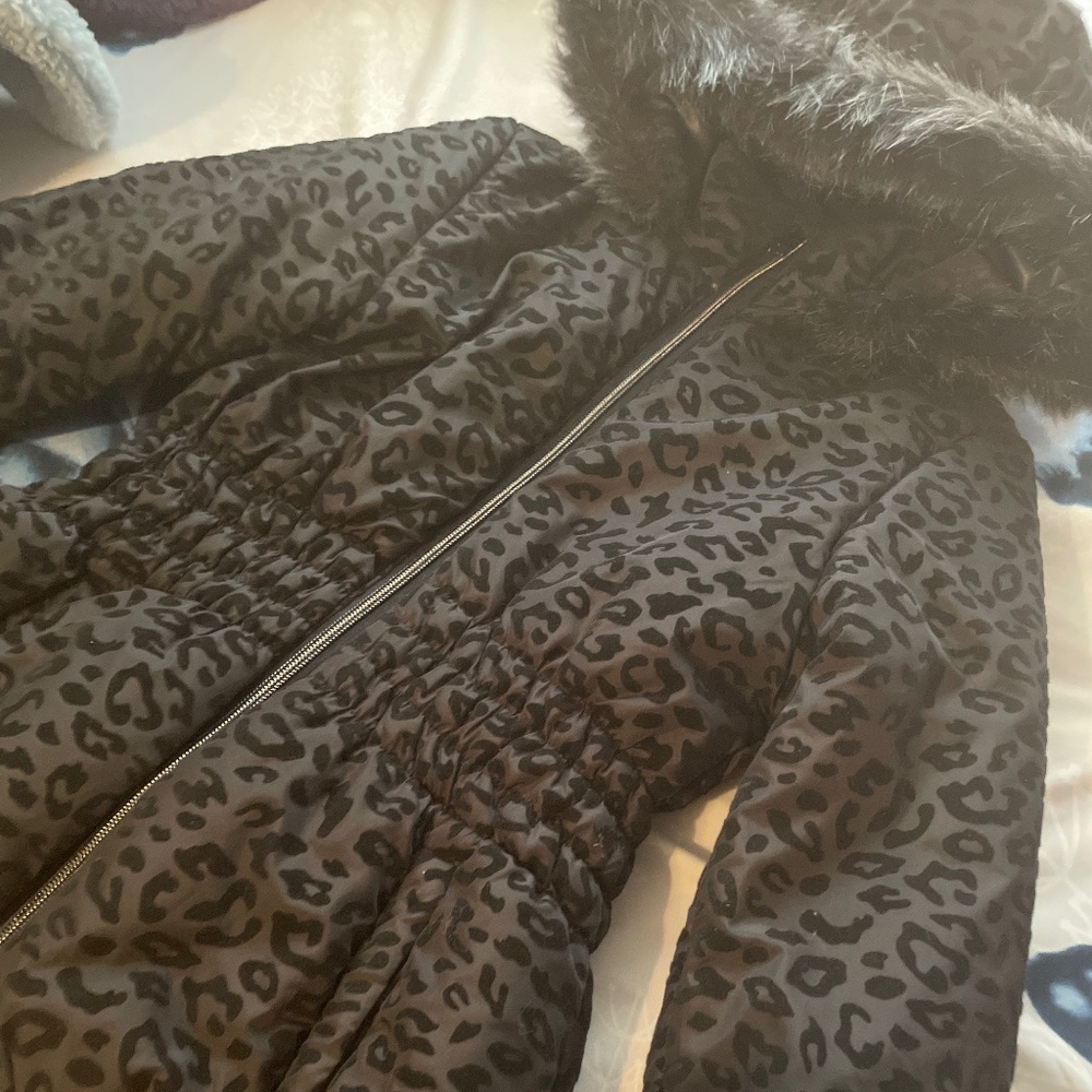 Cheetah print coat
